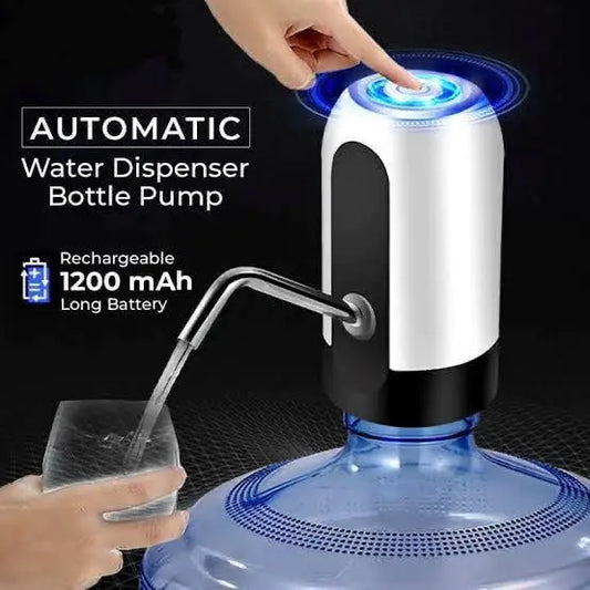 Automatic water dispenser bottle pump rechargeable 1200mAh touch control USB charging by Trendz Inn electric water bottle pump
