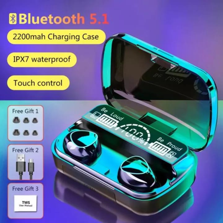M10 TWS Bluetooth 5.1 Wireless Earbuds with 2200mAh Power Bank Charging Case – Trendz Inn