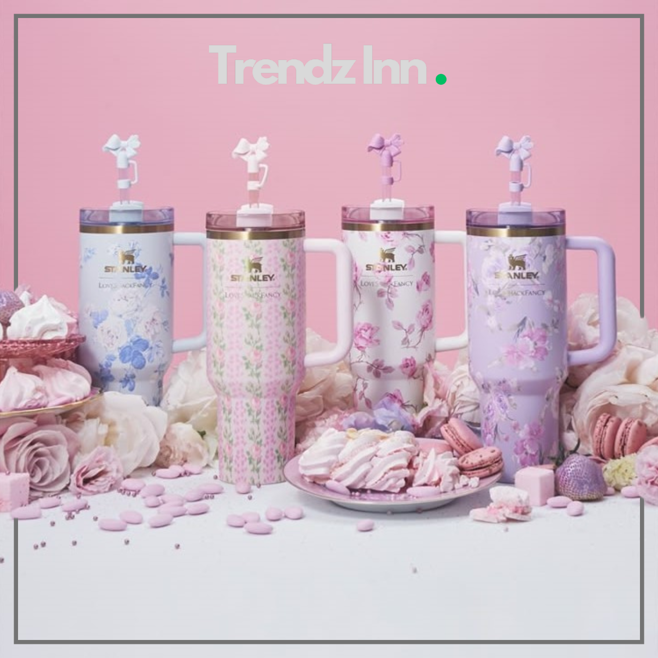 Stanley 40oz Quencher H2.0 Tumbler Floral Print – Authentic Stanley Tumblers from Trendz Inn