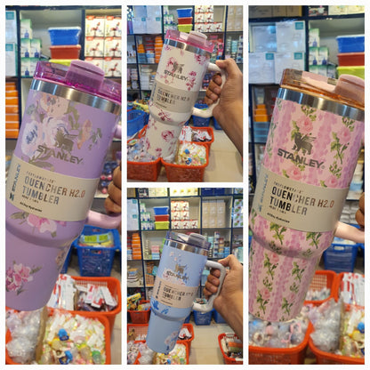 Stanley 40oz Quencher H2.0 Tumbler Floral Print – Authentic Stanley Tumblers from Trendz Inn