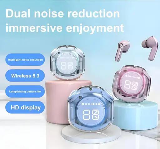 Air 39 Wireless Bluetooth Earbuds with HD display charging case – Noise Cancelling AirPods alternative by Trendz Inn