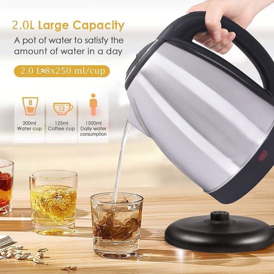 2L Stainless Steel Electric Kettle for Fast Boiling – Trendz Inn Online Store Pakistan