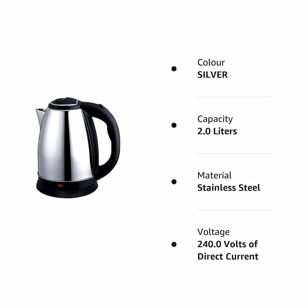 2L Stainless Steel Electric Kettle for Fast Boiling – Trendz Inn Online Store Pakistan