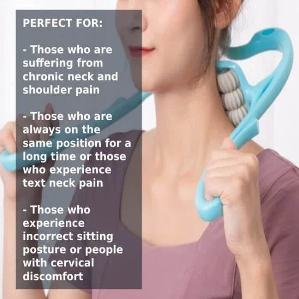 6-Wheel Neck Massager for deep tissue pain relief, neck and shoulder muscle relaxation – Trendz Inn Pakistan