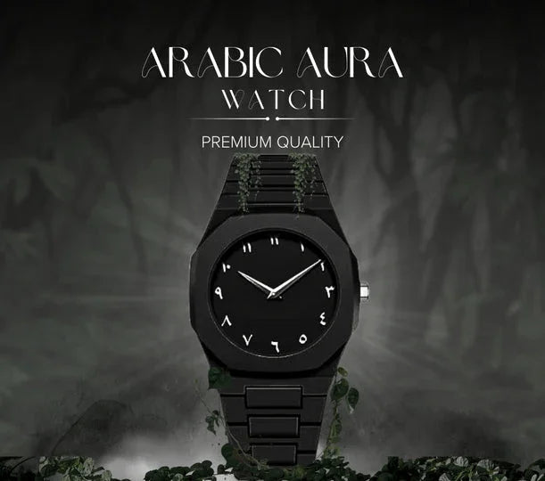 Black Aura Watch by Trendz Inn – Sleek black unisex wristwatch with modern design and premium finish, perfect for everyday style