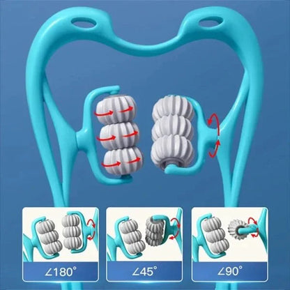 6-Wheel Neck Massager for deep tissue pain relief, neck and shoulder muscle relaxation – Trendz Inn Pakistan