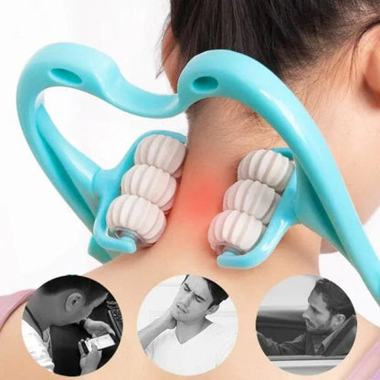 6-Wheel Neck Massager for deep tissue pain relief, neck and shoulder muscle relaxation – Trendz Inn Pakistan